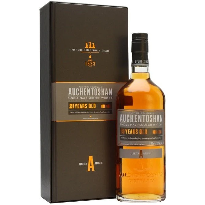 Auchentoshan 21 Years Old Single Malt Scotch Whisky Aged In American Oak & Sherry Cask 750ml - Image 2
