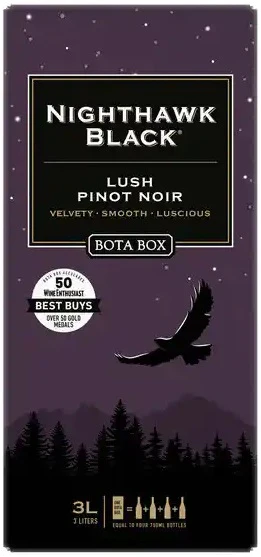 Bota Box Nighthawk Black Lush Pinot Noir 3L - Image 2