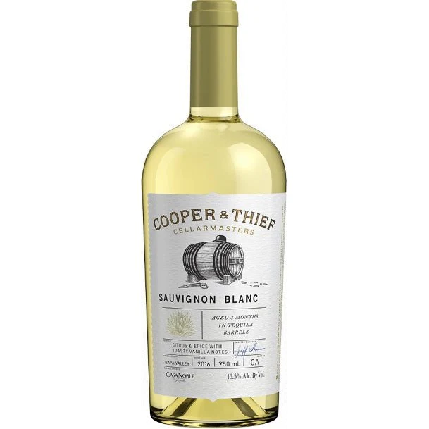 Cooper & Thief Sauvignon Blanc Aged in Tequila Barrels 2017 750ml - Image 2