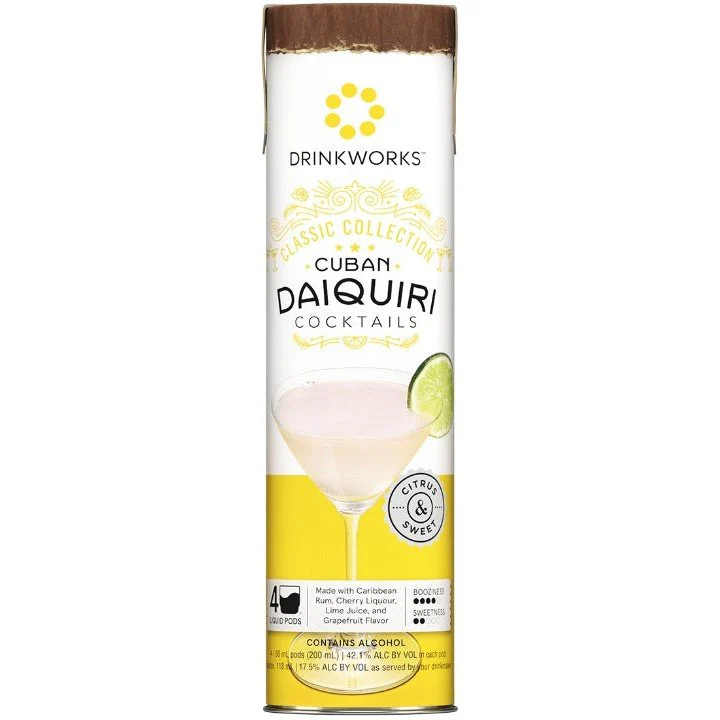 Drinkworks Cuban Daiquiri Classic Collection 4 Pack - 50ml Liquid Pods - Image 2