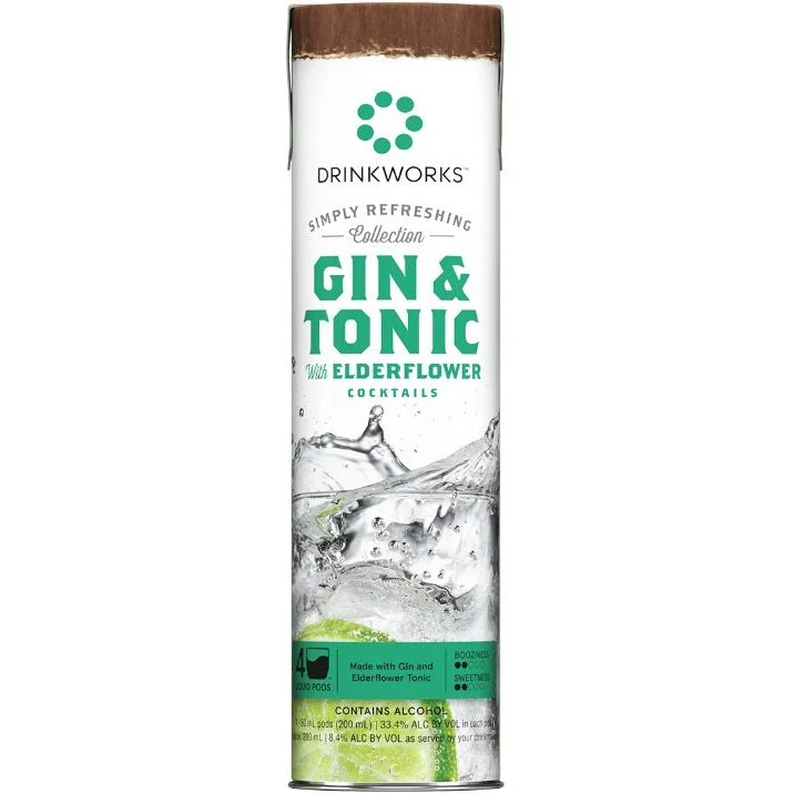 Drinkworks Gin & Tonic Simply Refreshing Collection 4 Pack - 50ml Liquid Pods - Image 2
