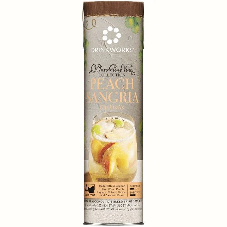 Drinkworks Peach Sangria Wandering Vine Collection 4 Pack - 50ml Liquid Pods - Image 2