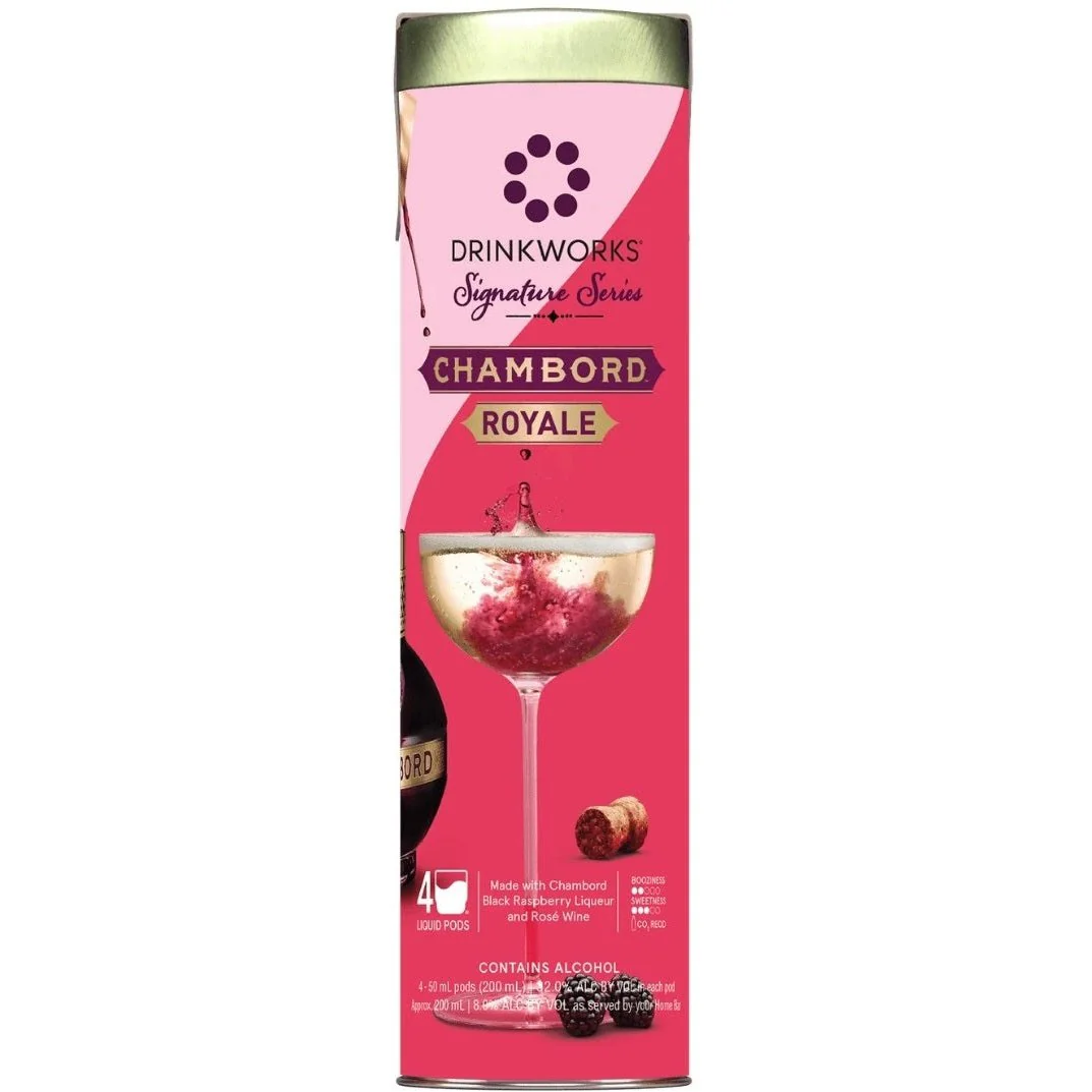 Drinkworks Signature Series Chambord Royale Collection 4 Pack - 50ml Liquid Pods - Image 2