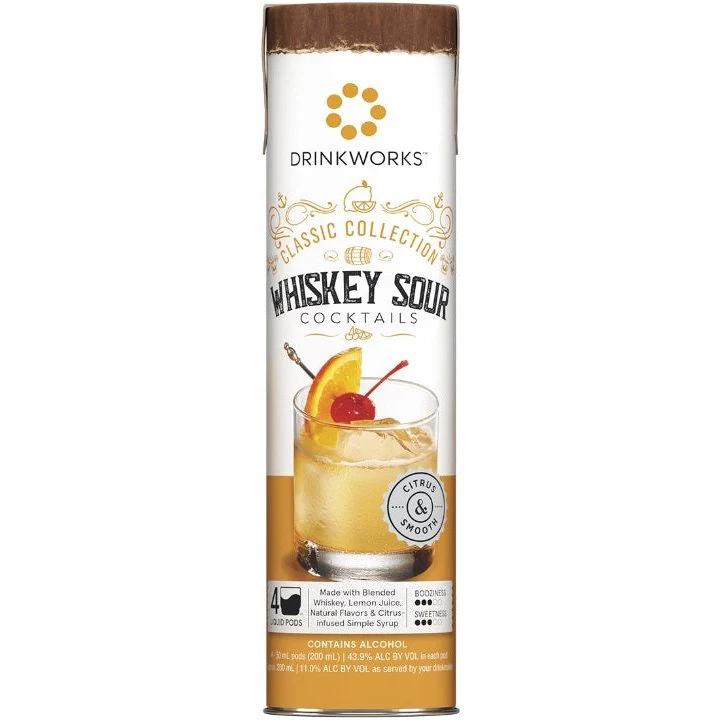 Drinkworks Whiskey Sour Classic Collection 4 Pack - 50ml Liquid Pods - Image 2