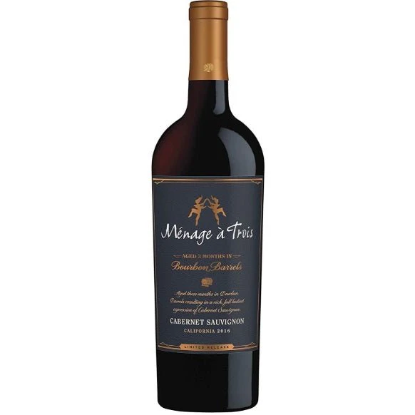 Folie A Deux Menage A Trois Cabernet Sauvignon Aged in Bourbon Barrels 750ml - Image 2