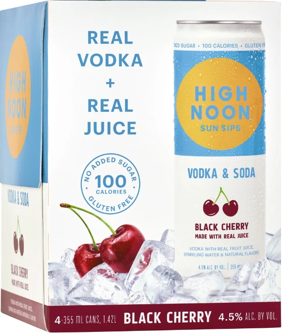 High Noon Sun Sips Black Cherry Hard Seltzer 4pk 355ml - Image 2