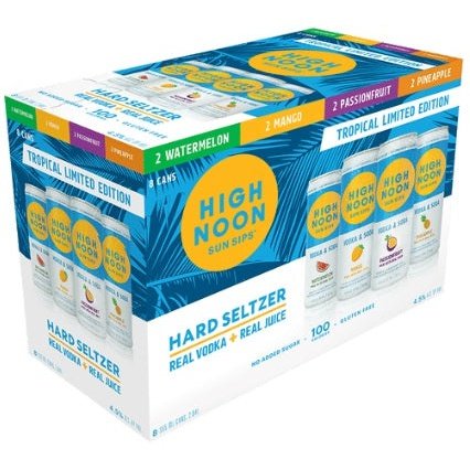 High Noon Sun Sips Tropical Variety Limited Edition Hard Seltzer 8Pk 355ml - Image 2
